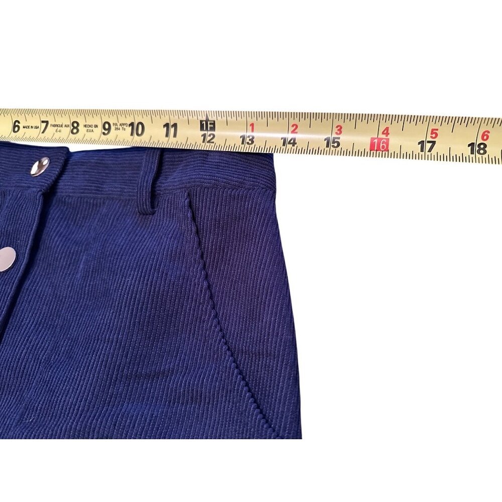 English Factory Corduroy Skirt Pencil Button Up Waist26 Vintage Inspired Classy - Picture 6 of 11